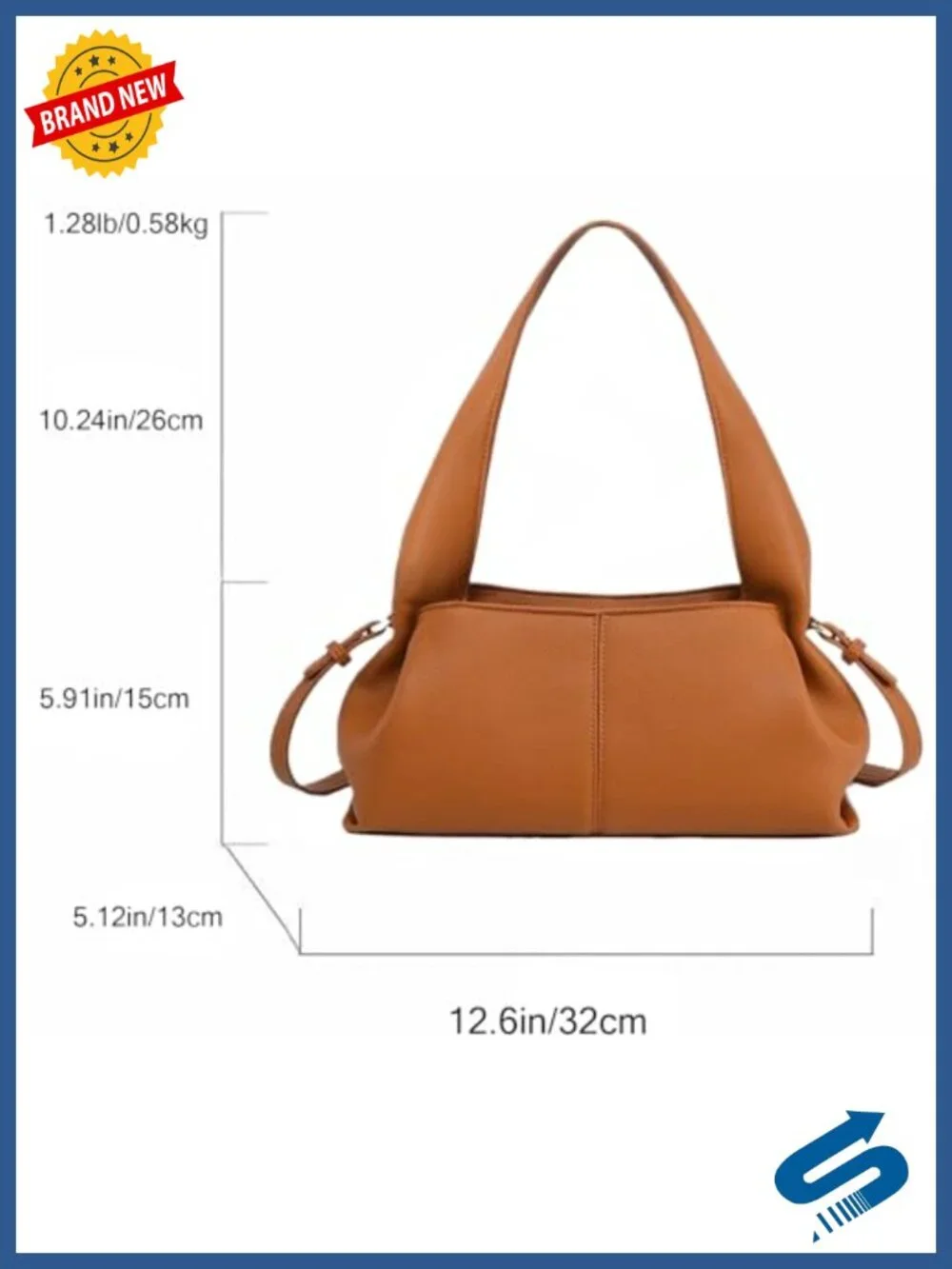 Vegan Leather Hobo Dumpling Handbag for Women Lightweight with Zipper Pockets